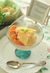 ピーチアイスクリーム