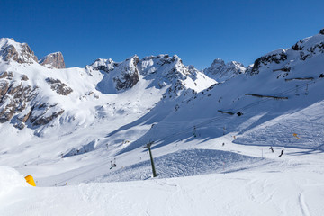 Ski arena Ciampac, Val di Fassa, Dolomites, Italy