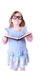 little girl reading