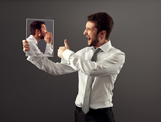 young man agree with his inner voice