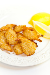 Deep Fried Shrimps with Lemon