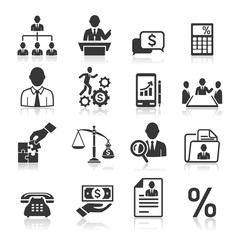 Business icons, management and human resources set3. vector eps