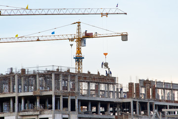 crane on construction site at Thailand
