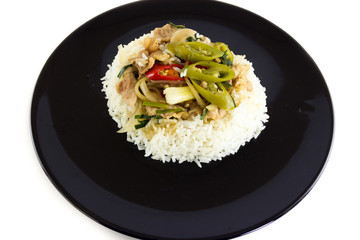 Fried sweet peper with pork