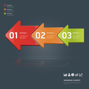 Colorful Number Options Banner template. Vector illustration