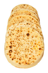 Crumpets Isolated On White