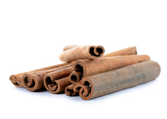 Sticks cinnamon isolated on white background