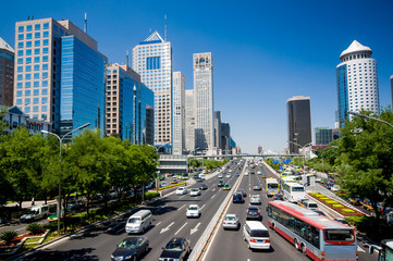 Fototapeta na wymiar Centralnej dzielnicy biznesowej w Pekinie, Chiny