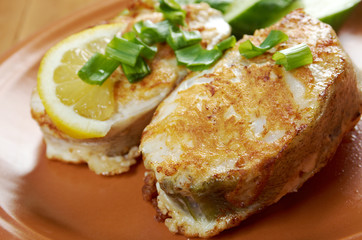 grilled t-bone codfish  steak