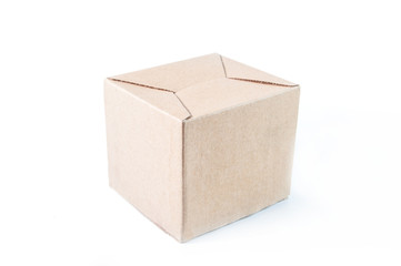 Fototapeta premium Cardboard box isolated on white