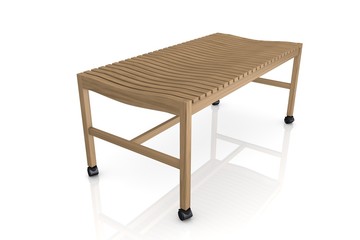 Wood massage table
