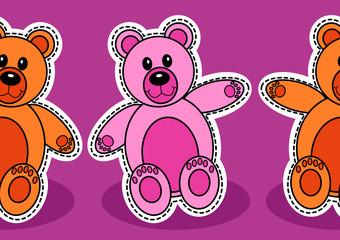 Seamless teddy bear pattern