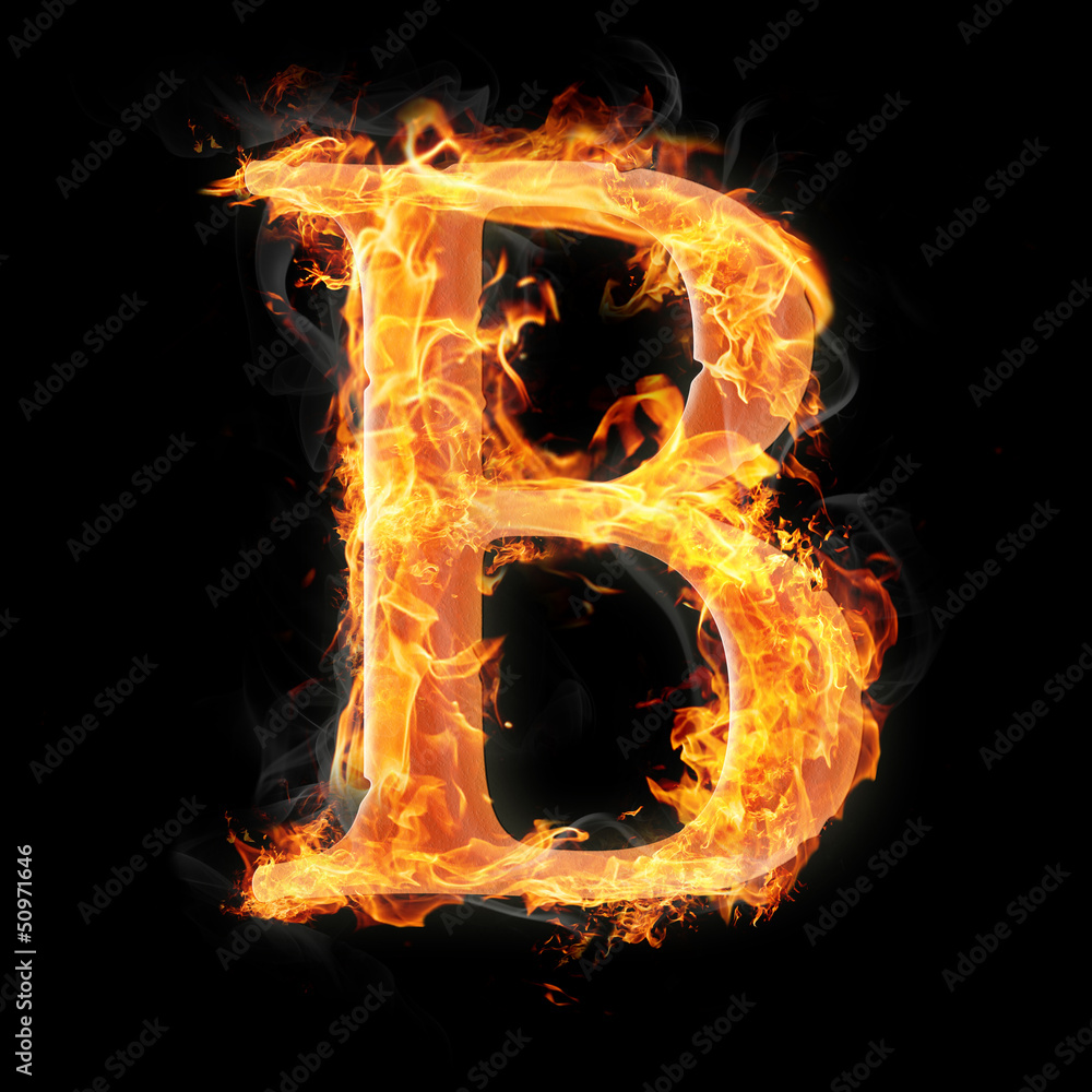 Fototapete burning objects and objects on fire background