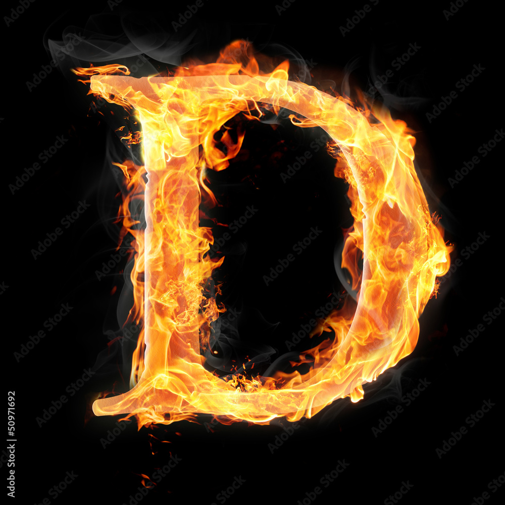 Fototapete burning objects and objects on fire background
