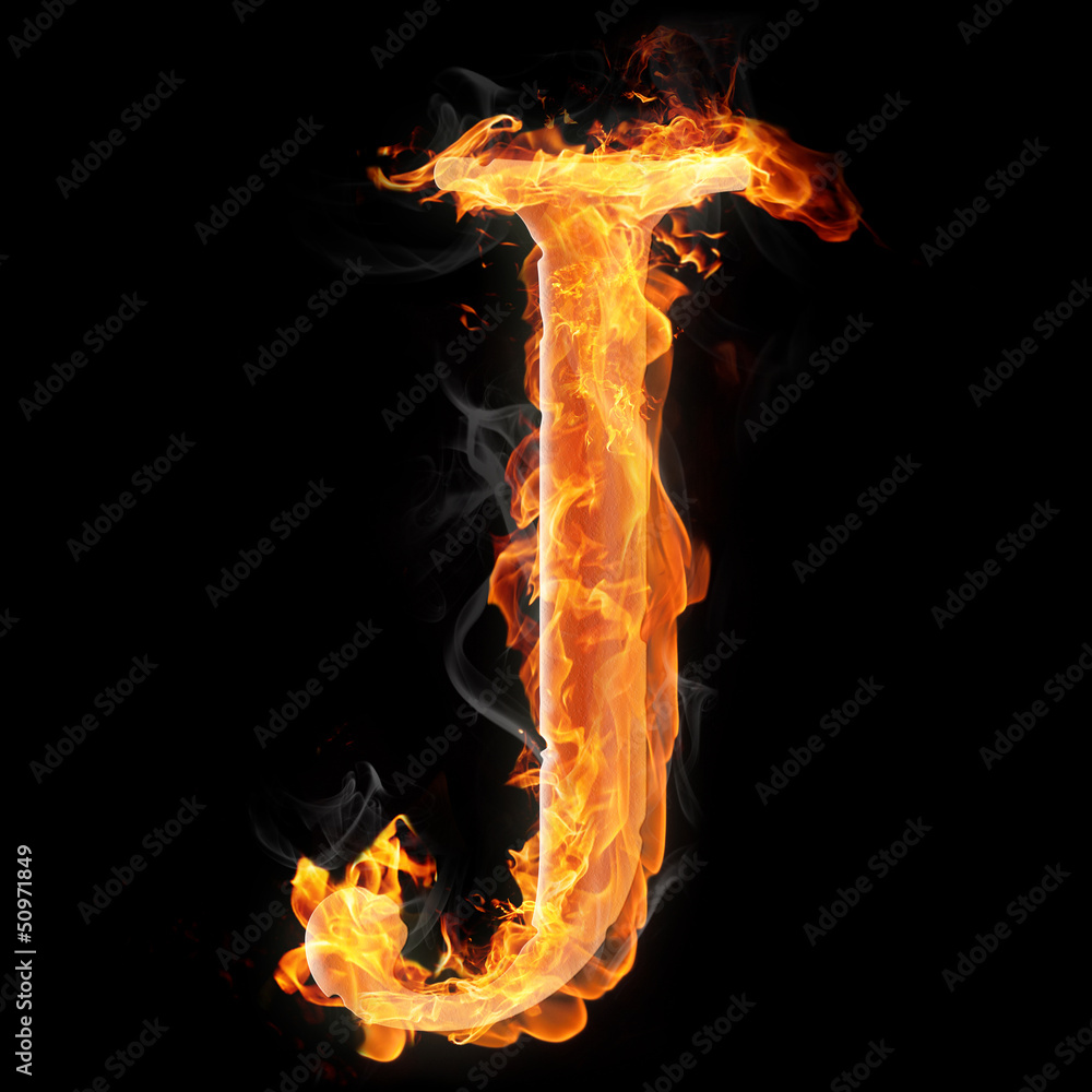 Fototapete burning objects and objects on fire background
