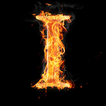 Burning objects and objects on fire background