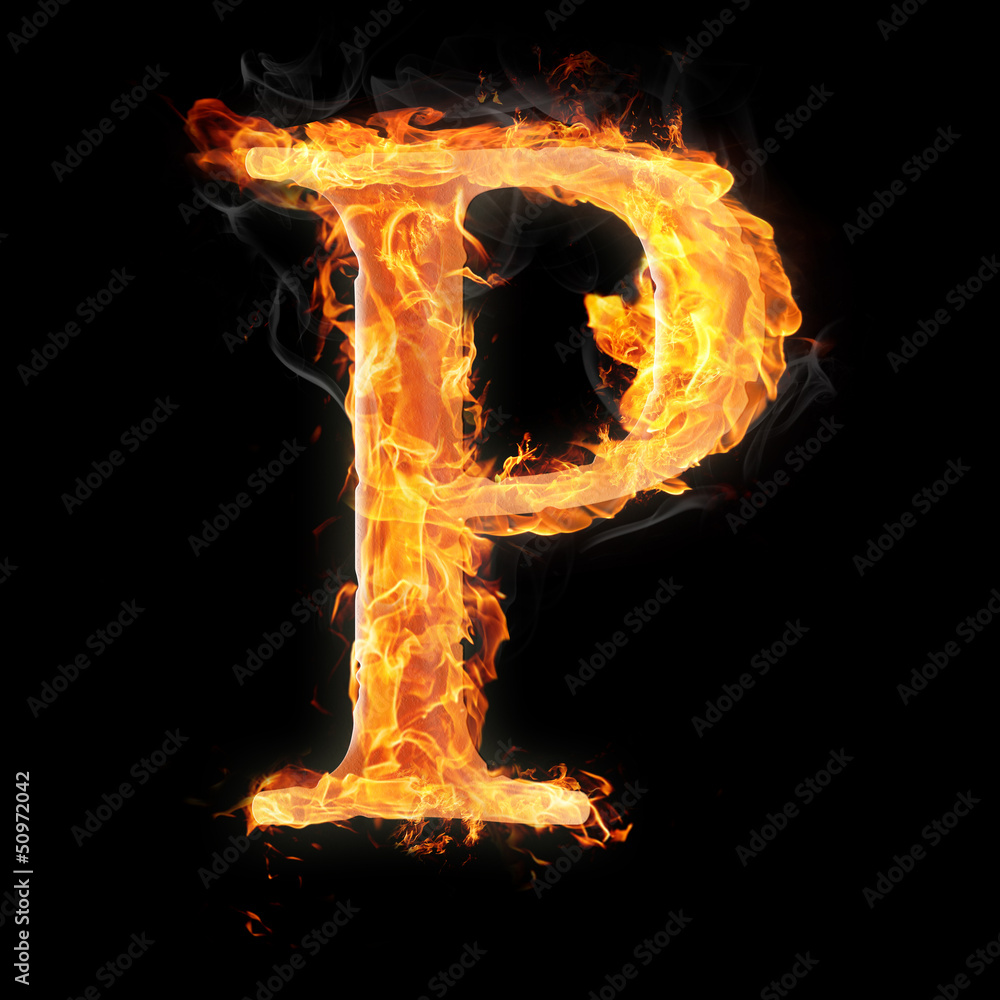 Fototapete burning objects and objects on fire background