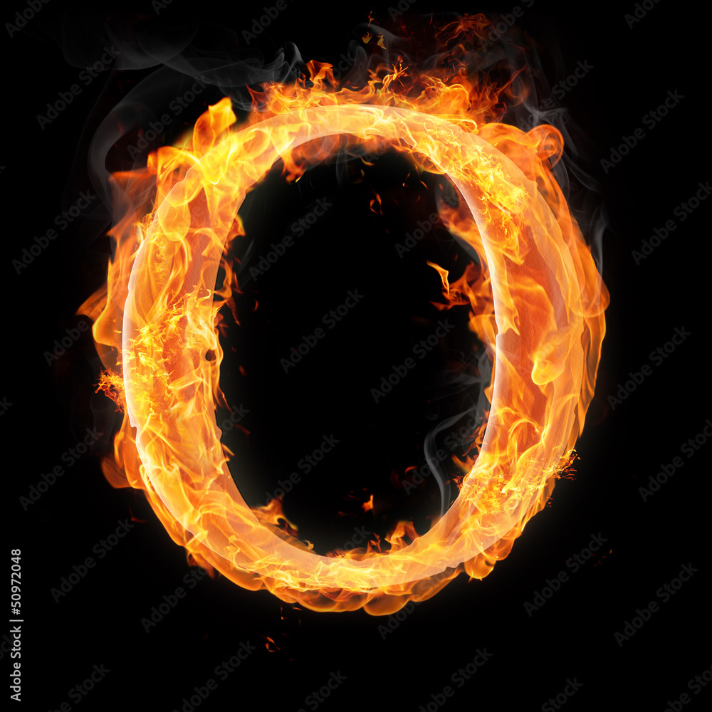 Fototapete burning objects and objects on fire background