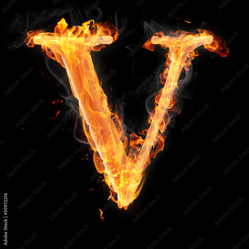 Fototapete burning objects and objects on fire background