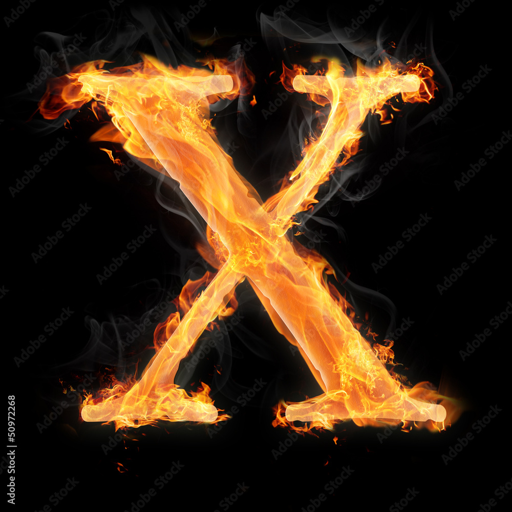 Fototapete burning objects and objects on fire background