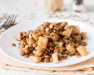 green lentil stew with celery