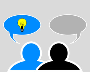 idea of the leader in a conversation between two people