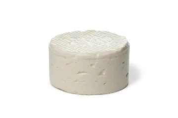 Gordijnen Round Feta cheese from sheep milk © Picture Partners