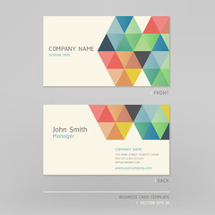 Fototapeta premium Business card abstract background. Vector illustration.