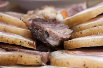 meat rolls  in the pancakes