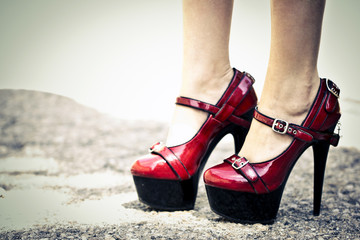 Chaussures rouges vernies