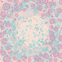 Spring background with roses