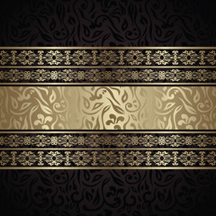 Vintage seamless wallpaper with a ribbon