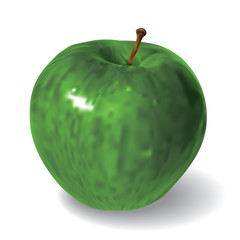 green apple isolated on white background