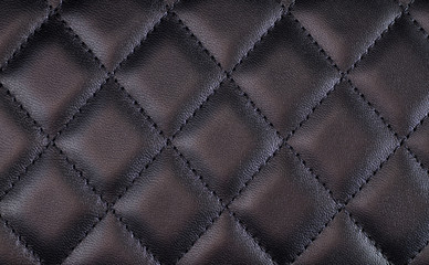 black quilted leather