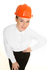 Young smiling woman architect