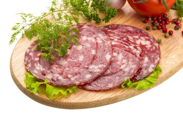 Fresh ripe salami