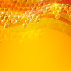 Vector Illustration of an Abstract Honey Background