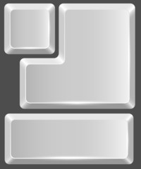 Blank white keyboard button