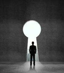 Obraz premium concrete wall like keyhole