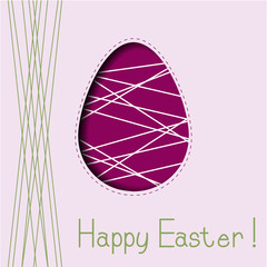 Greeting card with Easter egg