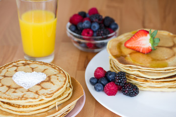 Homemade pancakes