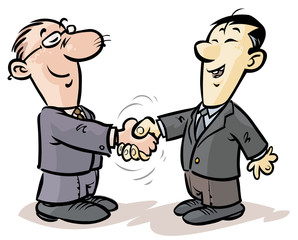 Handshake of businessmen from different nationalities.