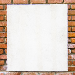 Background with bricks and white area