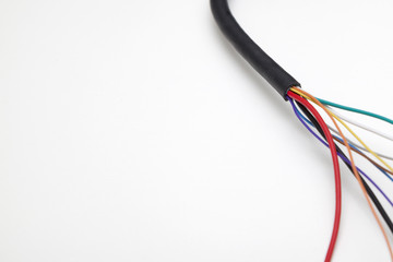 Electrical Cable on White Background