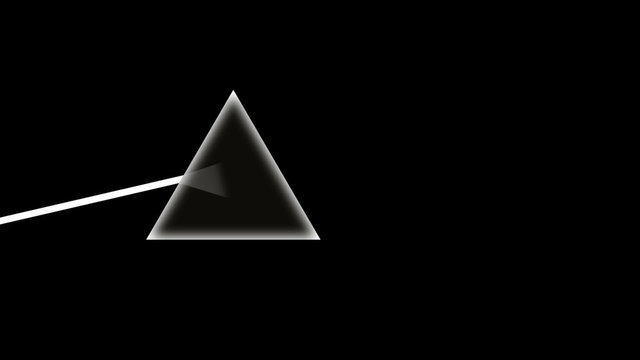 White light broken by prism