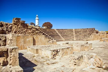Photo sur Plexiglas Rudnes L& 39 ancien amphithéâtre de Paphos, Chypre