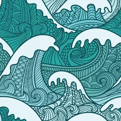 Printed roller blinds Sea Sea seamless pattern