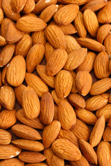 tasty almond nuts, close up