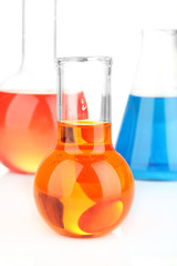 Test-tubes isolated on white