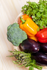 Fresh vegetables in basket